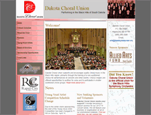 Tablet Screenshot of dakotachoralunion.org